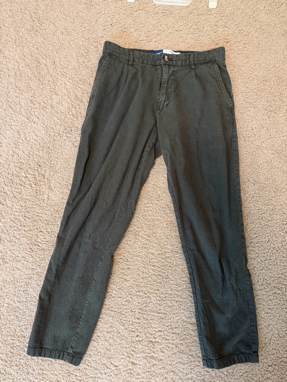 Old Navy Olive Green Linen Blend Pants
